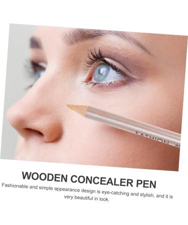 Mikinona 4pcs Concealer Pen Eraser Concealer Highlighter Stick Makeup Concealer for Face Eye Circle Wooden 1 g (Pack of 1) Assorted Color - Buy Online on SooperMarket.com