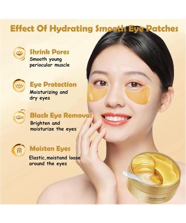 Under Eye Patches - Hydrate Moisturise Nourish& Firm Eye Masks Collagen 24K Gold Eye Patches for Puffy Eyes Dark Circles Bags and Wrinkles 30Pairs Anti-Aging Hyaluronic Acid Gold Eye Pads - Buy Online on SooperMarket.com