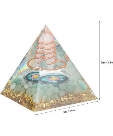 BORDSTRACT 6cm Energy Generator Orgonite Pyramid Healing Crystal Pyramid for Positive Energy Meditation Spiritual Awakening - Buy Online on SooperMarket.com