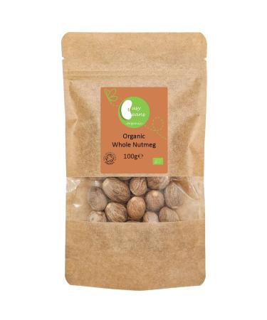 Organic Whole Nutmeg - Certified Organic - by Busy Beans Organic (100g)