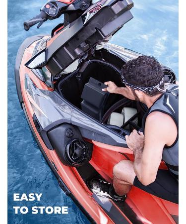 Kemimoto PWC Boat Fenders (Black) - 18x6.5x2.4 - Boat Bumpers for Jet Ski Docking - Buy Online on SooperMarket.com