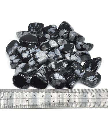 Natural Crystals Snowflake Obsidian Stones Tumbled Bulk Specime DIY Home Aquarium Decoration Gift - Buy Online on SooperMarket.com