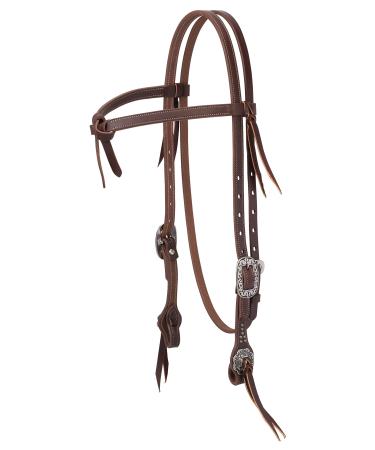 Weaver Leather Unisex-Serwachten Work Tack JW Futurty B/B HDSTL Weaver headband made of leather with knot headring floral 1 Count (Pack of 1)