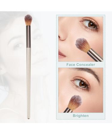 VOCOSTE 2pcs Double-ended Makeup Brush Kit - Under Eye Concealer & Highlighter Eyeshadow Brush | Premium Wooden Handle Smudger Tool for Flawless Makeup - Buy Online on SooperMarket.com