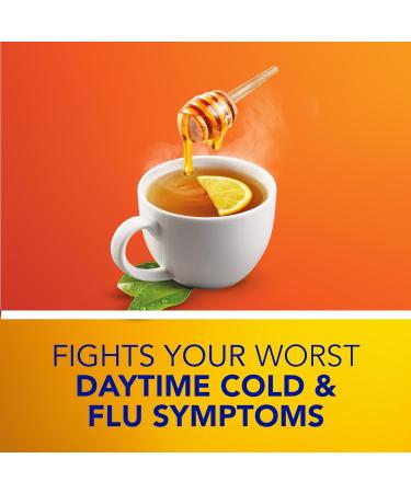 DayQuil Hot Remedy Cold Flu & Congestion Medicine Daytime Non-Drowsy Relief for Fever & Headache Sore Throat Pain Nasal Congestion Cough Multi-Action Honey Lemon Flavoured 8 Powder Packets - Buy Online on SooperMarket.com