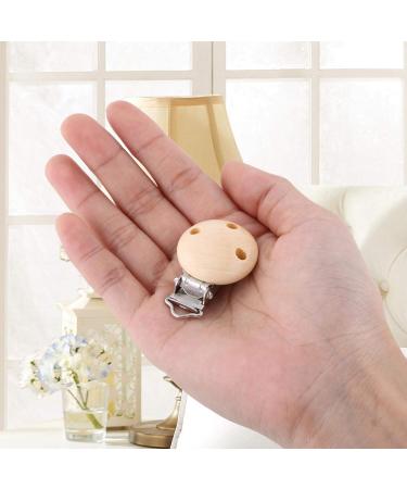 Shop Gugxiom Wood Pacifier Clips & Locks | Modern Baby Accessories for Girls - Premium Pacifier Holders - Buy Online on SooperMarket.com