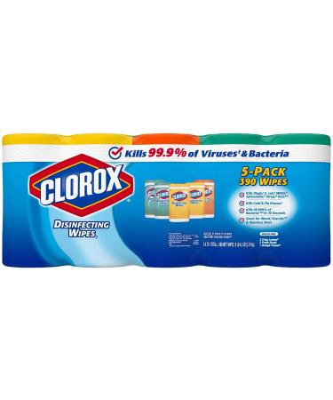 Clorox Disinfecting Wipes Variety Pack, 78 Count (Pack of 5)