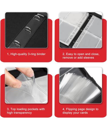 4-Pocket Trading Card Binder with 50 Removable Sheets - Holds 400 Cards - Yugioh, MTG, TCG - Card Collector Album Folder - Zipper Closure - Red/White - Perfect Toy Gift for Boys and Girls - Buy Online on SooperMarket.com