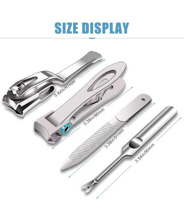 DR. MODE Extra Large Nail Clippers for Men with Thick Nails - Wide Jaw Opening and Easy Grip Design for Seniors - Includes Nail File and Cuticle Trimmer - Buy Online on SooperMarket.com