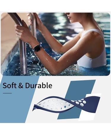 Witzon Sport Bands for Fitbit Versa 2/Lite, Breathable Silicone Replacement Wristbands - Large Black/Gray/White/Blue, Compatible with Versa Smartwatch - Men/Women - Buy Online on SooperMarket.com