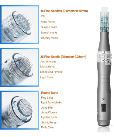 Dr Pen Ultima M8 - Professional Microneedling Derma Pen for Home Use | 2Pcs 16Pins Cartridge | Dermapen Micro Needling Kit - Buy Online on SooperMarket.com