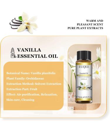 Vanilla Essential Oil (0.33 oz/10 ml) Pure Vanilla Oil Premium Essential Oils with Glass Dropper Great for Humidifier Diffusers Aromatherapy Candle Making Classic-18 - Buy Online on SooperMarket.com