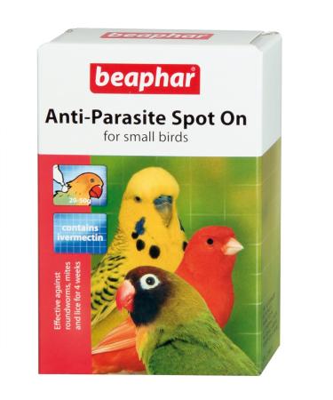 Beaphar Anti-Parasite Spot On For Small Birds 4 week Treatment For Canary Budgie