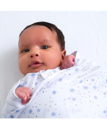 Halo Baby Sleeping Bag Swaddle | 1.5 TOG SleepSack | Blue Moons 100% Cotton | Easy Access Zip | Wearable Blanket for Newborns | Boys & Girls 0-3 Months - Buy Online on SooperMarket.com