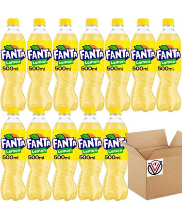 Generic 12 x Fantta Lemon 500ml - Sparkling Lemon Fruit Drink with Sugar and Sweeteners