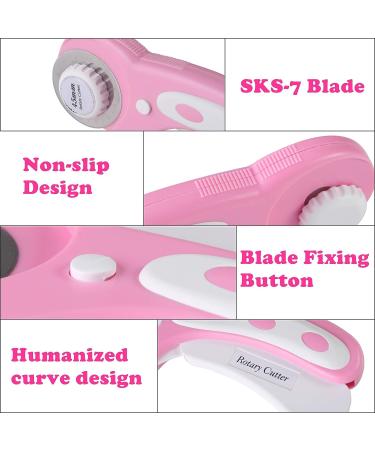 Rdutuok 45mm Rotary Cutter Set with 5 Replacement Blades, A3 Cutting Mat, Acrylic Ruler, Sewing Pins, Craft Knife, and Clips - Perfect for Sewing, Crafting, and Patchworking - Buy Online on SooperMarket.com