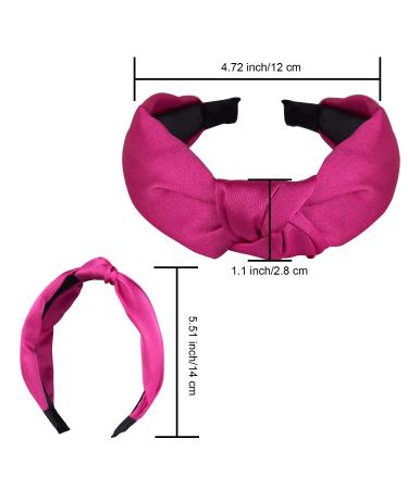 Siquk 15-Piece Silk Wide Knot Turban Headbands for Women - Top Knotted Style - Buy Online on SooperMarket.com