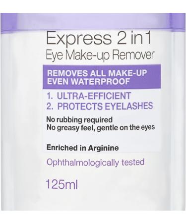 Garnier Skin Active 2 in1 Eye Make Up Remover Suitable For Waterproof Makeup Gentle On Eyes and Eyelashes Use With Reusable Micellar Eco Pads 125 ml - Buy Online on SooperMarket.com