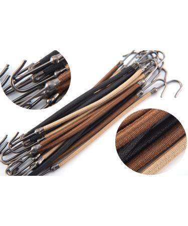 15 Pack Blonde, Beige & Apricot Ponytail Hooks Bungee Bands for Women - Styling Accessories for Thick Hair - Elastic Hair Ties & Clips - Buy Online on SooperMarket.com