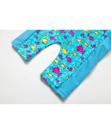 Bonverano Baby Boys Long-Sleeve Swimsuit UPF 50+ Sun Protection - Lake Blue 6-9 Months - Buy Online on SooperMarket.com