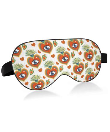 Haskirky Light Blocking Eye Mask Breathable and Adjustable Adult Men and Women Travel on Business Trips Yoga Meditation Light Smooth Comfortable Eye Mask Office Deep Sleep Goodies Hearts with Big