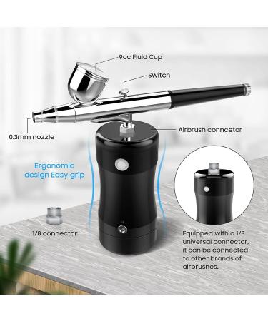 Cosscci 30 PSI Airbrush Kit - Portable Mini Air Brush Spray Gun with Compressor Kit for Cake Decorating, Makeup & Nail Art - Buy Online on SooperMarket.com