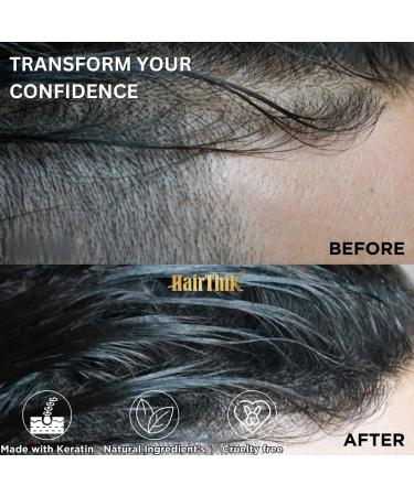 HairThik Hair Building Fibers - Thicker Fuller Hair Solution for Men & Women | 55g Black - Instantly Fill Fine & Thinning Hair - Buy Online on SooperMarket.com