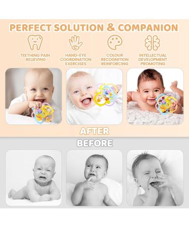 Shop Orzbow Baby Toys for 0-18 Months | Montessori Dental Aid & BPA-Free Sensory Balls in Lemon Yellow - Buy Online on SooperMarket.com