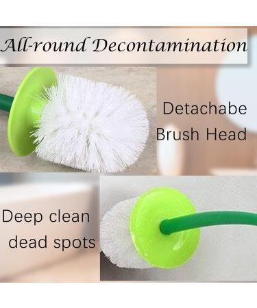 Dora Bridal Toilet Plunger Brush Hold Combo Set - Heavy Base, Compact Holder, Strong Bristles - Green (1 Pack) - Buy Online on SooperMarket.com