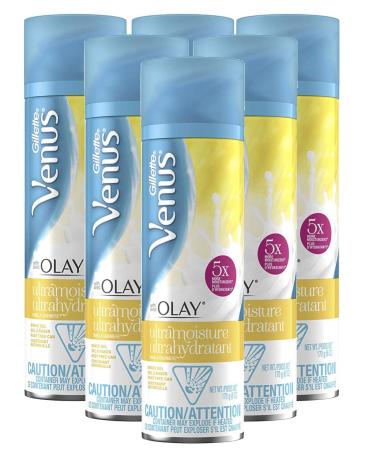 Gillette Venus with Olay UltraMoisture Vanilla Cashmere Womens 6oz Shave Gel - Pack of 6