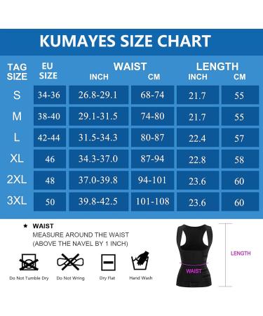 KUMAYES Sauna Vest for Women - Neoprene Slimming Corset Waist Trainer & Shapewear Tank Top - Body Shaper in Black - International Shipping Available - Buy Online on SooperMarket.com