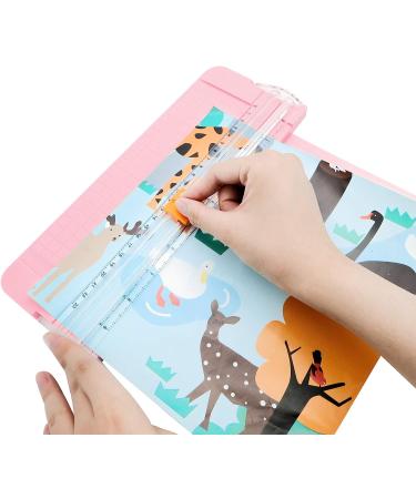 Paper Cutter A5 Paper Trimmer Titanium Scrapbooking Tool with 1pcs Replacement Cutting Blade for Scrapbooking  Picture Cutting  Label Design  Photos Comes with a Replacement Cutting Blade Blade Pink - Buy Online on SooperMarket.com