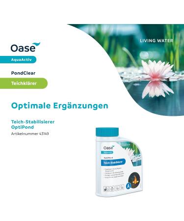 OASE 43140 Aquaactiv Pondclear 500 ml - Immediate Pond Care for Floating Algae | Effective Against Non-Filterable Contaminants | Koi & Swimming Ponds - Buy Online on SooperMarket.com