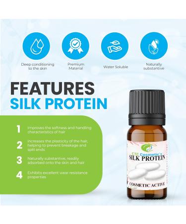 Silk Protein 12g Essential Ingredient for Luxurious Skin & Hair Care Formulations Shop Internationally - Buy Online on SooperMarket.com