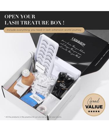 LASHVIEW Eyelash Practice Kit for Beginners - Includes Individual Lashes, Glue, Tweezers, and Training Lashes - Buy Online on SooperMarket.com