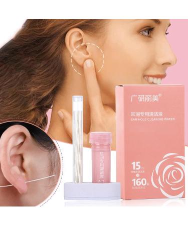 HEIMEABI Ear Hole Cleaning Liquid - Anti-Block Care 15ML + Ear Plugs with Cords | Work Ear Care Solution | C One Size - Buy Online on SooperMarket.com