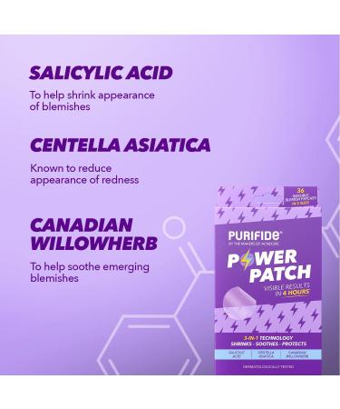 Purifide by Acnecide 3-in-1 Power Patch - 36 Spot Patches for Emerging Spots | Salicylic Acid Pimple Patches for Blemish-Prone Skin - Buy Online on SooperMarket.com