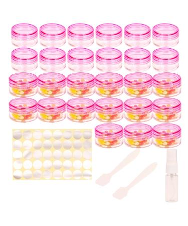 27 pieces jars jars 5ml jars with lids lip balm jars jars cream jars empty 27 x 5ml pink