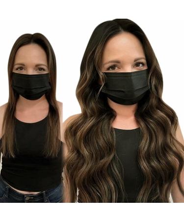 Laavoo Brown Balayage Clip In Extensions - Remy Human Hair Ombre Dark to Light Brown 10pcs 40cm Thick Real Hair #2/8/2 - Buy Online on SooperMarket.com