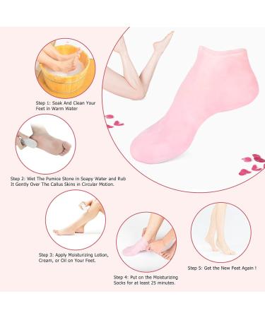 Moisturizing Gel Socks for Dry Cracked Feet | KVMDAZ Soft Spa Socks - International Shipping Available - Buy Online on SooperMarket.com
