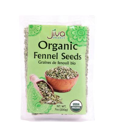 Jiva USDA Organic Fennel Seeds 7oz - Packaged in Resealable Bag 7 Ounce (Pack of 1)