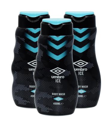 3x Umbro Ice Body Wash - 400ml - (With A Free Fridge Magnet)