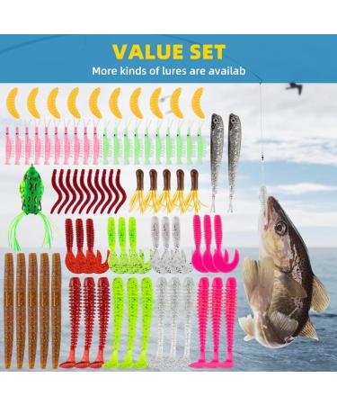 302 Pcs Fishing Lures Set - GOANDO Fishing Gear Tackle Box for Bass Trout Salmon - Spoon Lures, Soft Plastic Worms, Crankbait, Jigs, Hooks - Fishing Attractants and Accessories for Successful Fishing - Buy Online on SooperMarket.com