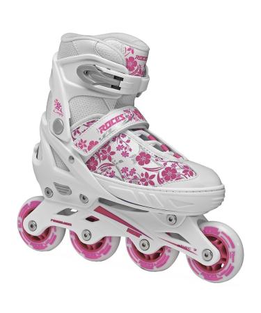 Roces Roces 400809 Women's Model Compy 8.0 Adjustable Inline Skate, White/Violet White/Violet US 5-8