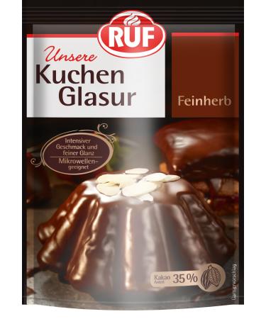 Call cake glaze cocoa fine cooker in the bag with 35% cocoa content for glowing & decorating cakes & tarts gluten-free vegan 8 Pack (8x100g)