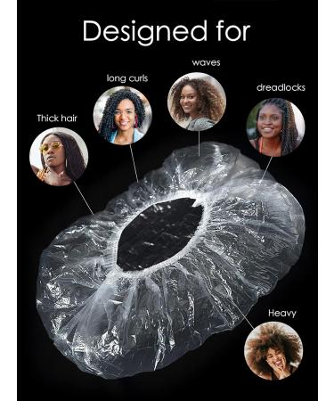 10Pcs XL Disposable Shower Cap for Long Braids & Dreadlocks - Oversized Processing Cap for Black Women - 10 Count - Buy Online on SooperMarket.com