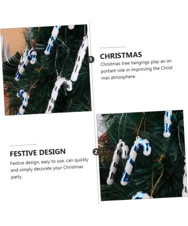 ABOOFAN 4pcs Christmas Candy Cane Ornament Candy Canes Toy Candy Walking Sticks Crutches Christmas Tree Colorful 7x2.5cm - Buy Online on SooperMarket.com