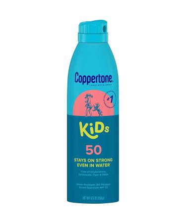 Coppertone Kids SPF 50 Water Resistant Sunscreen Spray, Pack of 2 - Pediatrician Recommended, Broad Spectrum Protection - Buy Online on SooperMarket.com