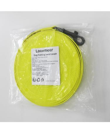 Looxmeer 7m Neon Yellow Dog Tow Line - Tear-Resistant Leash with Hand Loop & D Carabiner for Training | International Shipping Available - Buy Online on SooperMarket.com