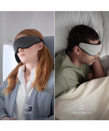 OSTRICH PILLOW 3D Ergonomic Eye Mask - Midnight Grey | Adjustable Shape for Sleeping, Resting, Relaxing | Blocks Light for Total Darkness - Buy Online on SooperMarket.com
